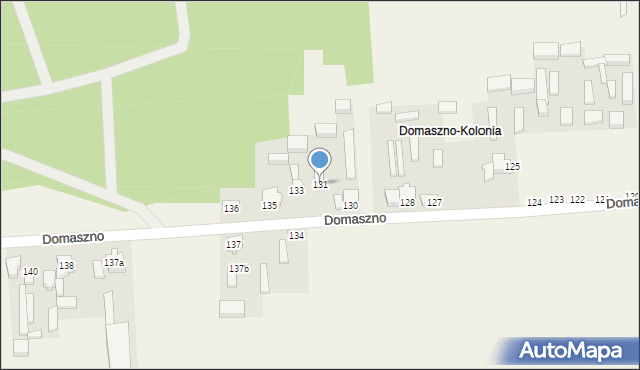 Domaszno, Domaszno, 131, mapa Domaszno