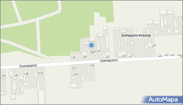 Domaszno, Domaszno, 133, mapa Domaszno