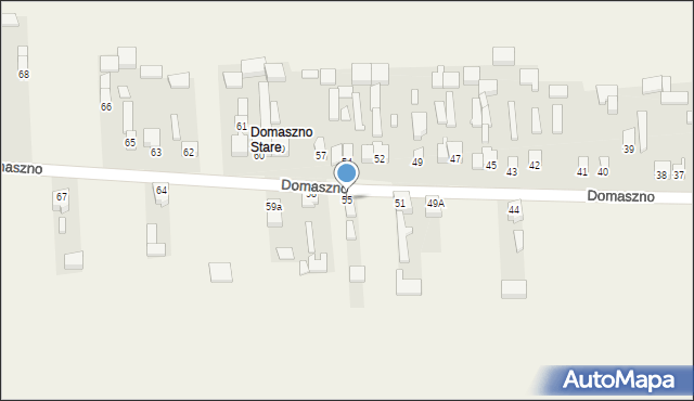 Domaszno, Domaszno, 55, mapa Domaszno