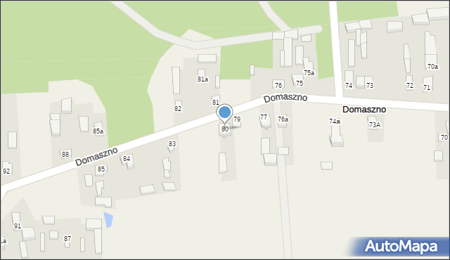 Domaszno, Domaszno, 80, mapa Domaszno