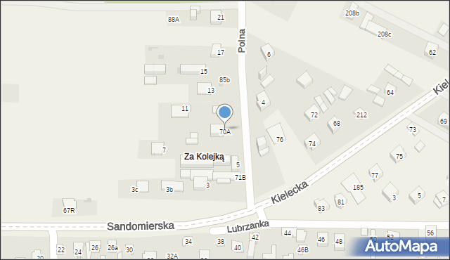 Domaszowice, Domaszowice, 70A, mapa Domaszowice
