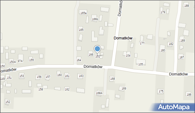 Domatków, Domatków, 101, mapa Domatków