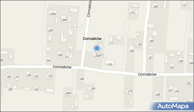 Domatków, Domatków, 104, mapa Domatków