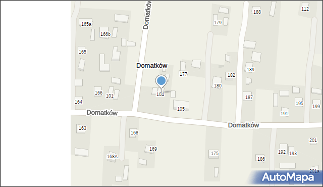 Domatków, Domatków, 171, mapa Domatków