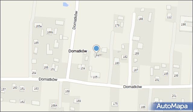 Domatków, Domatków, 177, mapa Domatków