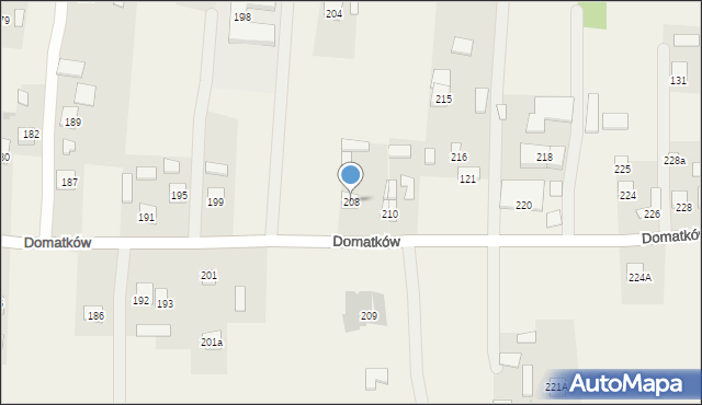 Domatków, Domatków, 208, mapa Domatków