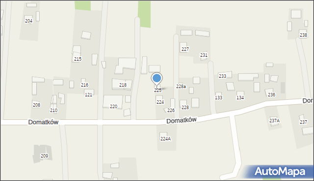 Domatków, Domatków, 225, mapa Domatków