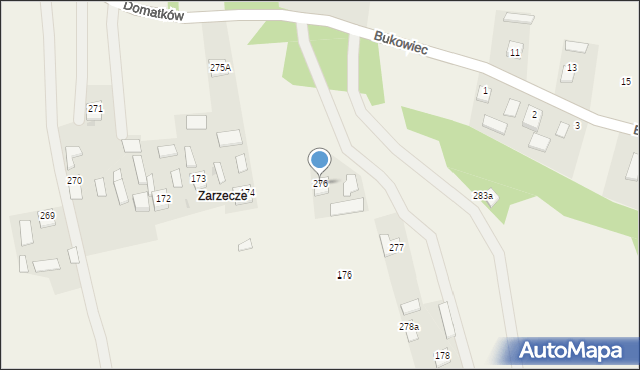 Domatków, Domatków, 276, mapa Domatków