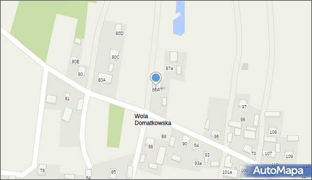 Domatków, Domatków, 66A, mapa Domatków