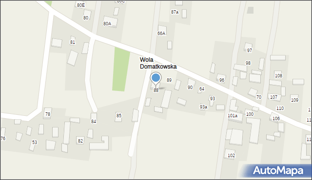 Domatków, Domatków, 88, mapa Domatków