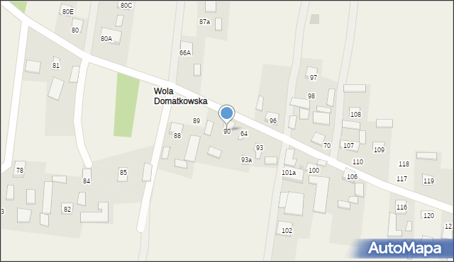 Domatków, Domatków, 90, mapa Domatków