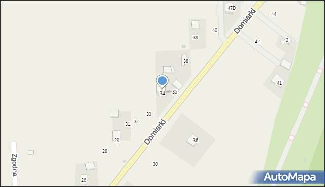 Domiarki, Domiarki, 34, mapa Domiarki