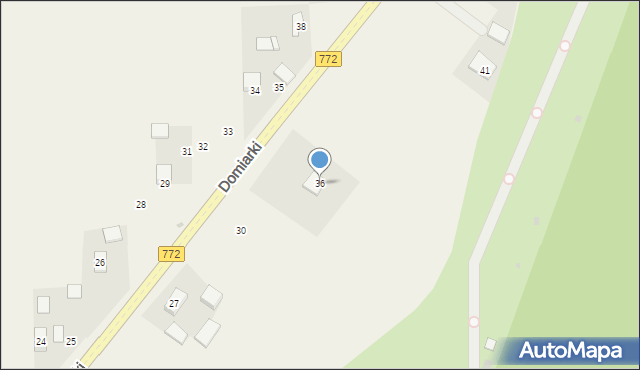 Domiarki, Domiarki, 36, mapa Domiarki