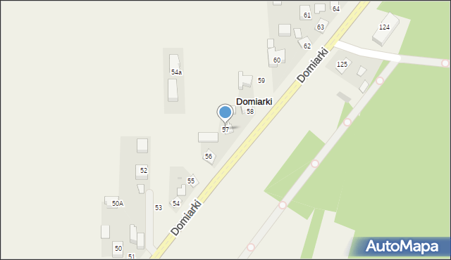 Domiarki, Domiarki, 57, mapa Domiarki