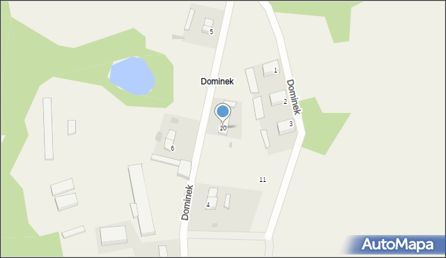 Dominek, Dominek, 10, mapa Dominek