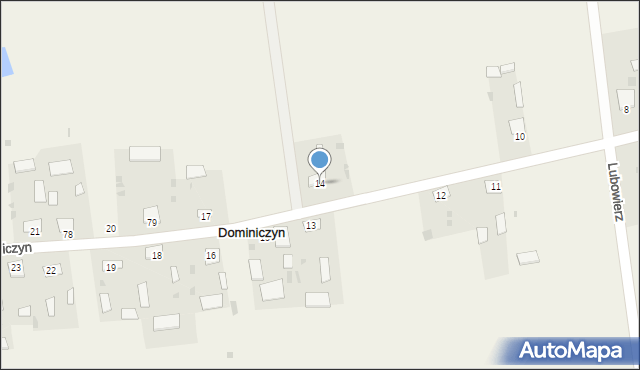 Dominiczyn, Dominiczyn, 14, mapa Dominiczyn