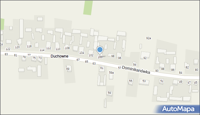 Dominikanówka, Dominikanówka, 100, mapa Dominikanówka