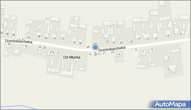 Dominikanówka, Dominikanówka, 19, mapa Dominikanówka