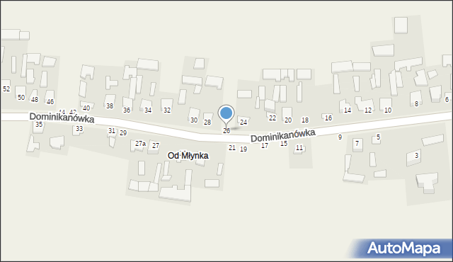 Dominikanówka, Dominikanówka, 26, mapa Dominikanówka