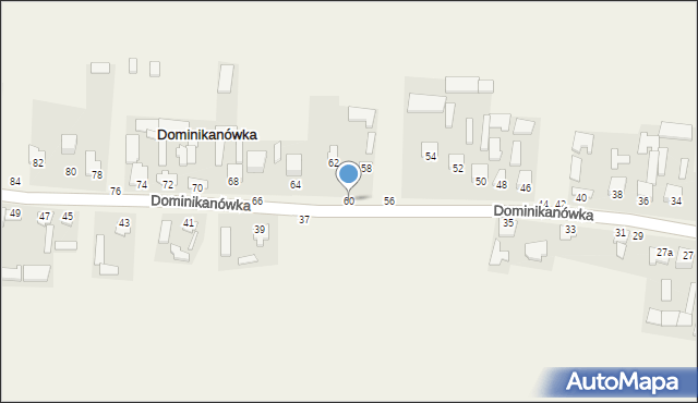 Dominikanówka, Dominikanówka, 60, mapa Dominikanówka