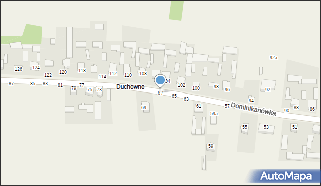 Dominikanówka, Dominikanówka, 67, mapa Dominikanówka