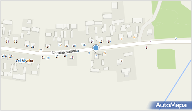 Dominikanówka, Dominikanówka, 7, mapa Dominikanówka