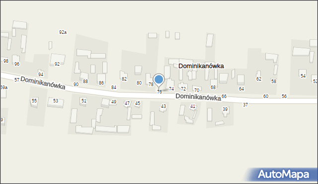 Dominikanówka, Dominikanówka, 76, mapa Dominikanówka
