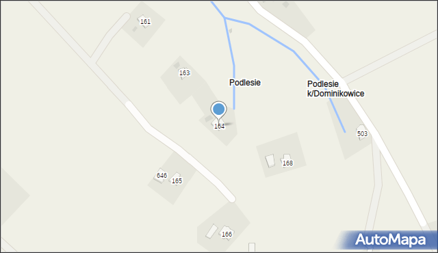 Dominikowice, Dominikowice, 164, mapa Dominikowice