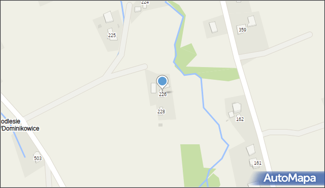 Dominikowice, Dominikowice, 227, mapa Dominikowice