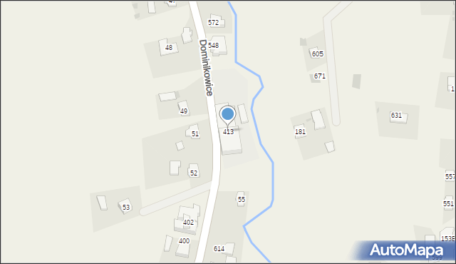 Dominikowice, Dominikowice, 413, mapa Dominikowice