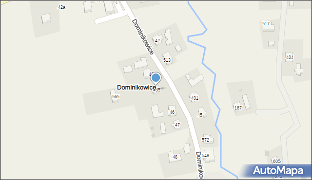 Dominikowice, Dominikowice, 435, mapa Dominikowice