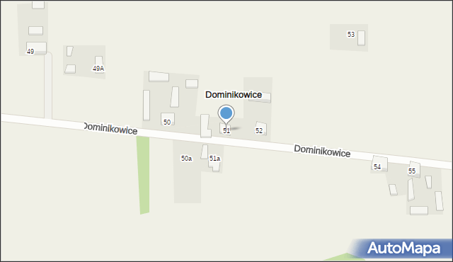 Dominikowice, Dominikowice, 51, mapa Dominikowice