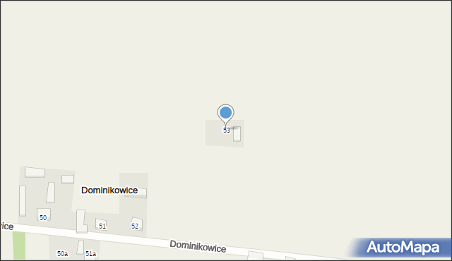 Dominikowice, Dominikowice, 53, mapa Dominikowice