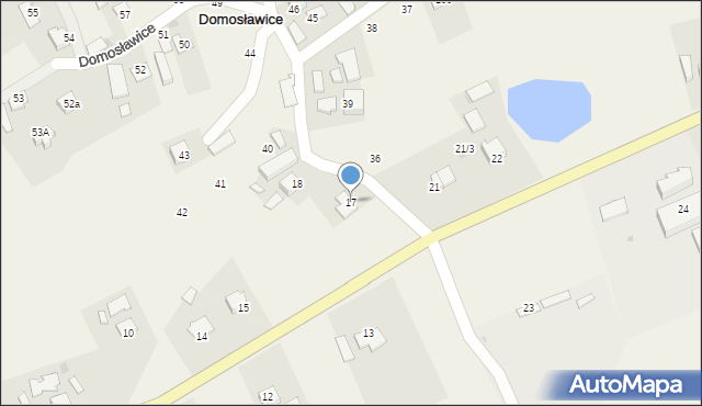 Domosławice, Domosławice, 17, mapa Domosławice