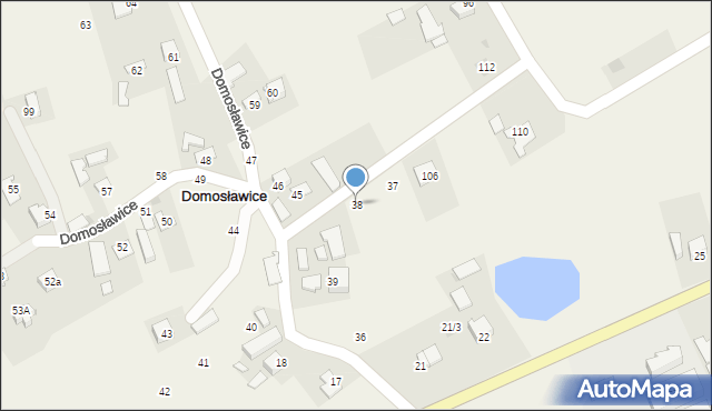 Domosławice, Domosławice, 38, mapa Domosławice