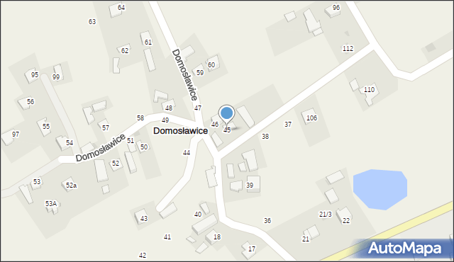 Domosławice, Domosławice, 45, mapa Domosławice