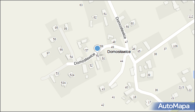 Domosławice, Domosławice, 51, mapa Domosławice