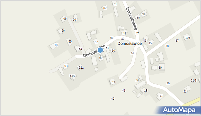 Domosławice, Domosławice, 52, mapa Domosławice