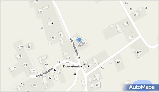 Domosławice, Domosławice, 59, mapa Domosławice