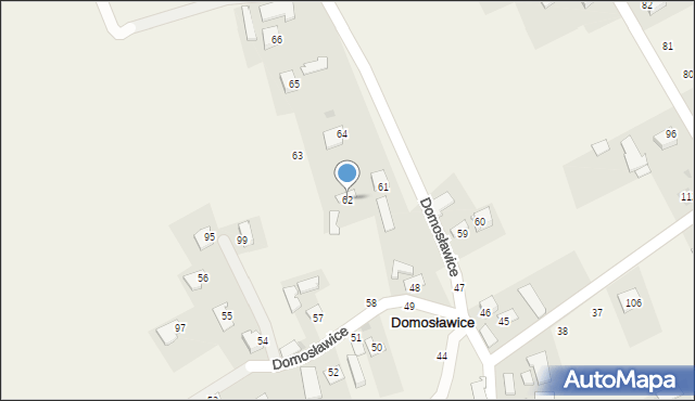 Domosławice, Domosławice, 62, mapa Domosławice