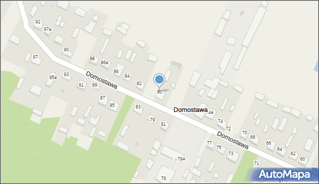 Domostawa, Domostawa, 80, mapa Domostawa