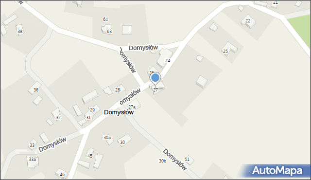 Domysłów, Domysłów, 27, mapa Domysłów