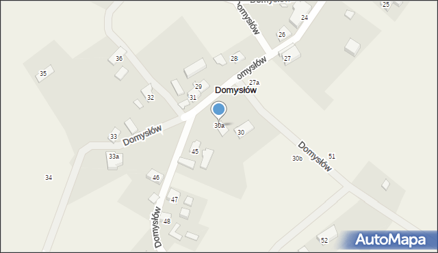 Domysłów, Domysłów, 30a, mapa Domysłów