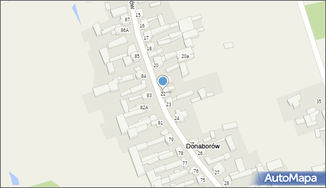 Donaborów, Donaborów, 22, mapa Donaborów