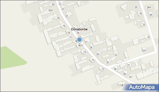 Donaborów, Donaborów, 75, mapa Donaborów