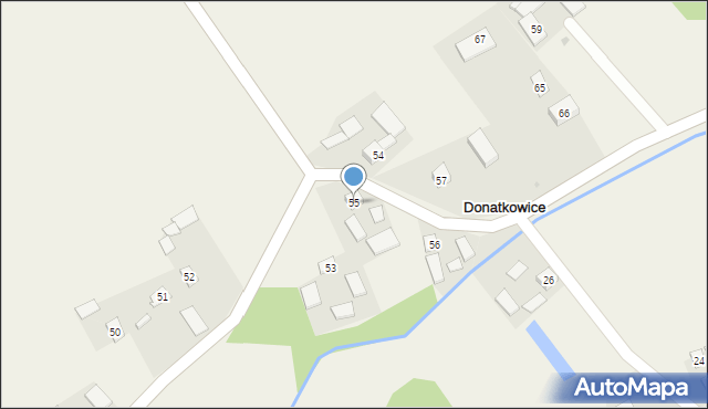 Donatkowice, Donatkowice, 55, mapa Donatkowice