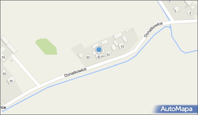 Donatkowice, Donatkowice, 61, mapa Donatkowice