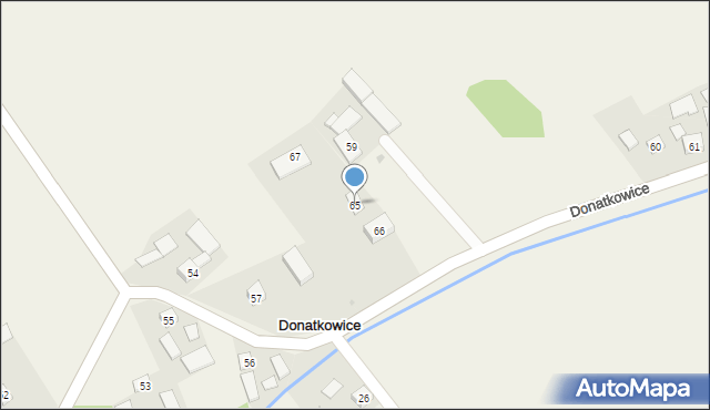 Donatkowice, Donatkowice, 65, mapa Donatkowice