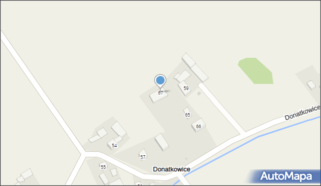 Donatkowice, Donatkowice, 67, mapa Donatkowice