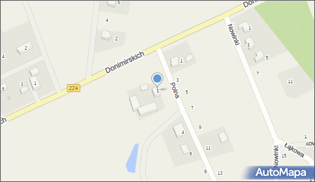 Donimierz, Donimirskich, 1, mapa Donimierz